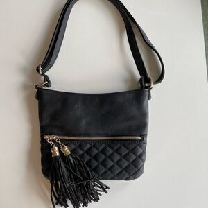 Pre-Loved Imoshion Womens Faux Leather Black Hobo Purse